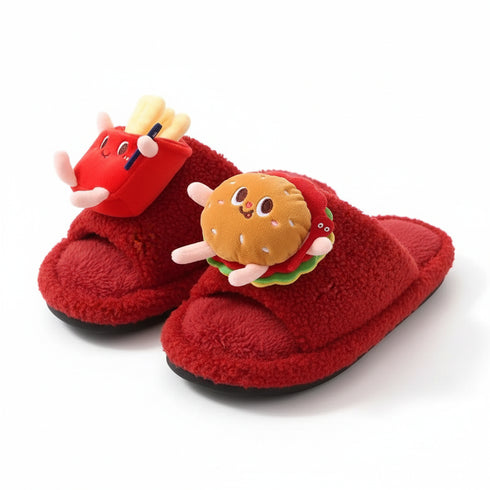 Burger and Fries Plush slippers