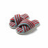 Striped Cross Strap Slippers