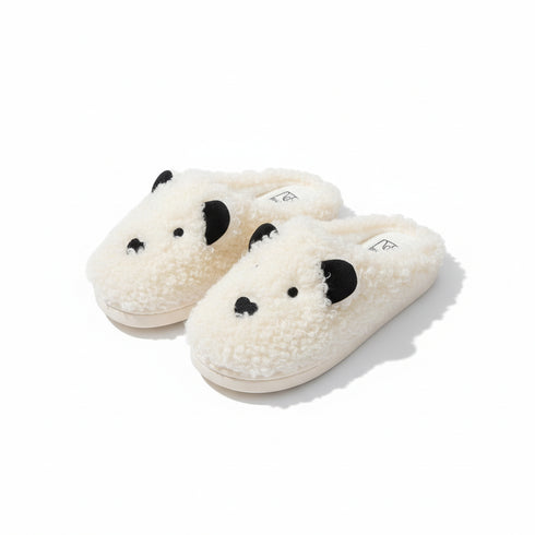 Curly Fleece Puppy Plush Slippers