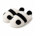 Fuzzy Panda Bear Plush Slippers