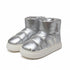 Glossy Padded Velcro Snow Boots