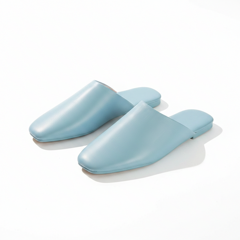 Lazy Elegance Leather Flat Mules