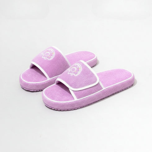 Chunky Terry Cloth Platform Slides