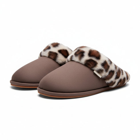 Wild Side Leopard Fur Slippers