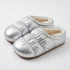 Puffy Quilted Thermal Fleece Slippers