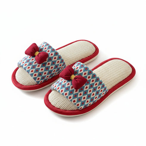 Bow Knot Woven Home Slides