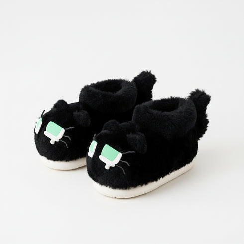 Whimsical Feline Plush Home Boots