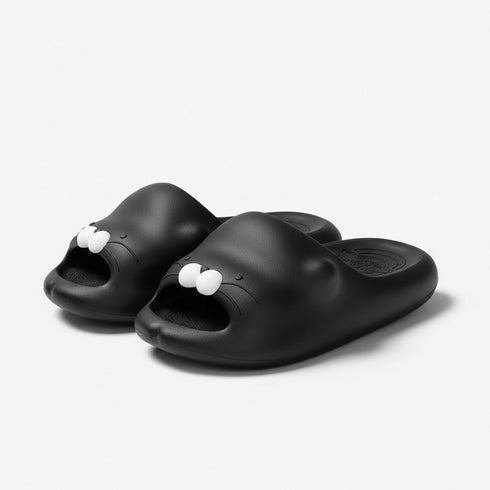 Whimsical Otter Face Cloud Slides