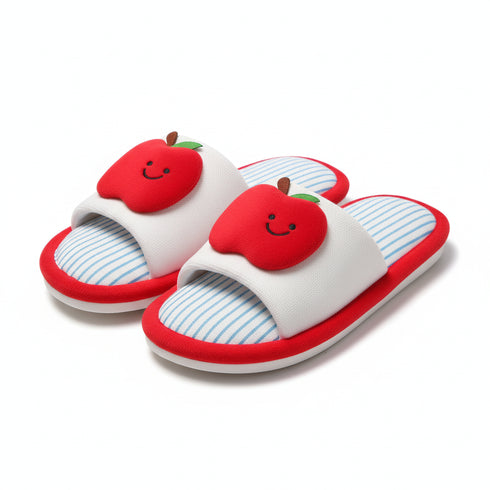 Smiley Apple Stripe Home Slides