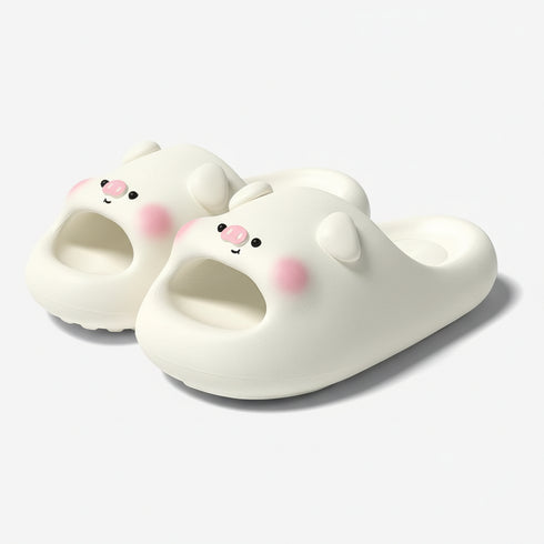 Chubby Piggy Soft Cloud Slides