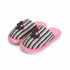 Striped Horse Patch Plush Slippers
