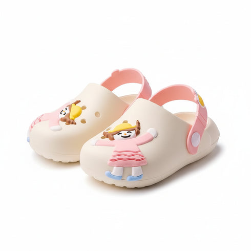Playful 3D Character Kids Clogs