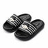 Cartoon Boy Face Striped Slides