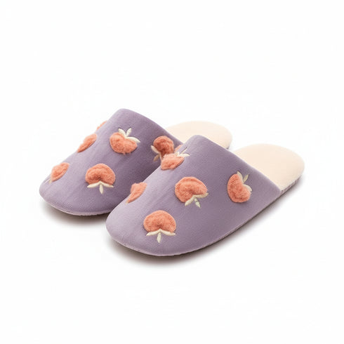 Tufted Fruit Decor Plush Slippers