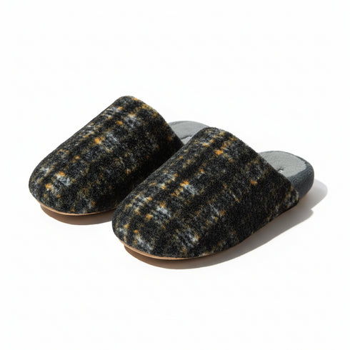 Chunky Plaid Lounge Slippers