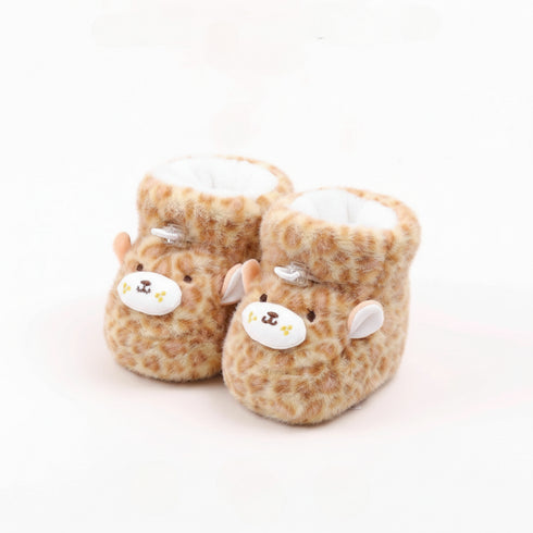 Cozy Giraffe Fleece Ankle Boots