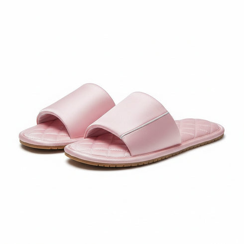 Satin Band Quilted Comfort Slides