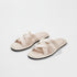 Silky Satin Cross Strap Slides