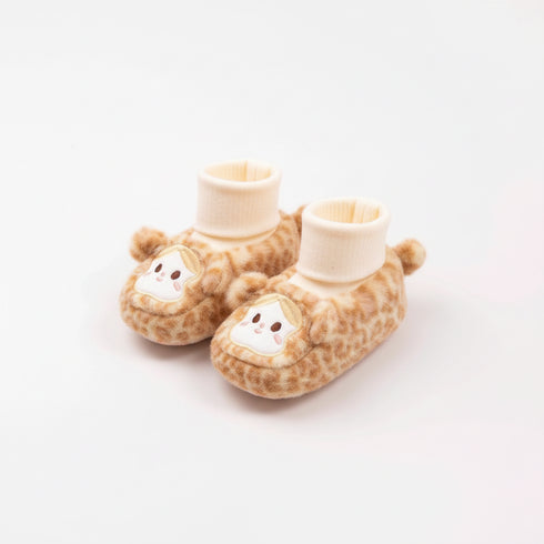 Playful Spotted Plush Sock Boots