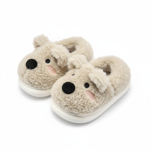 Cozy Sherpa Bear Face Slippers
