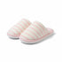 Soft Striped Plush Bedroom Slippers