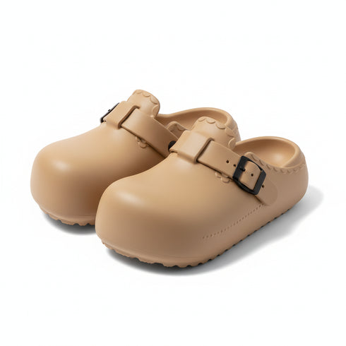 Chunky Buckle Strap Platform Clogs