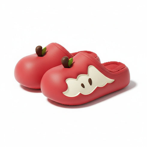 Apple Core Plush Clogs