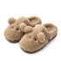 Teddy Bear Buckle Fleece Slippers
