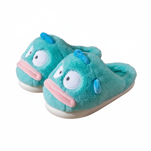 Quirky Clownfish Fuzzy House Slippers