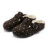 Polka Dot Fuzzy Buckle Clogs