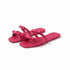 Chic Satin Bow Double Strap Slides