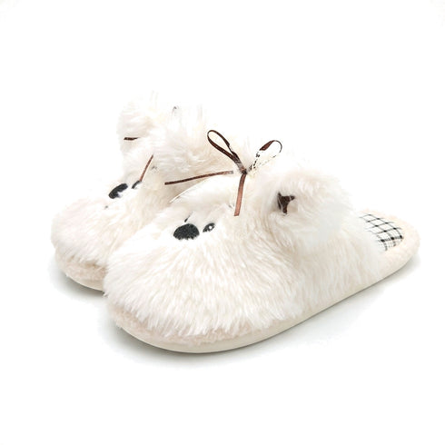 Fuzzy Puppy Face Indoor Slippers