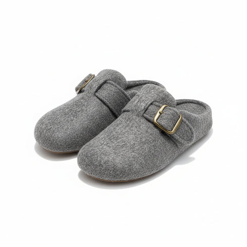 Felt Buckle Slip-On Clogs