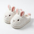 Fluffy Bunny Ear Platform Slippers