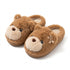 Fuzzy Teddy Bear Face Slippers