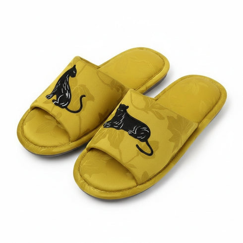 Wild Panther Embroidered Jacquard Slides