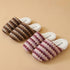 Wavy Stripe Plush House Slippers