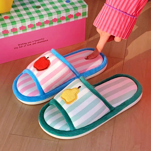 Fruit Patch Striped Home Slides