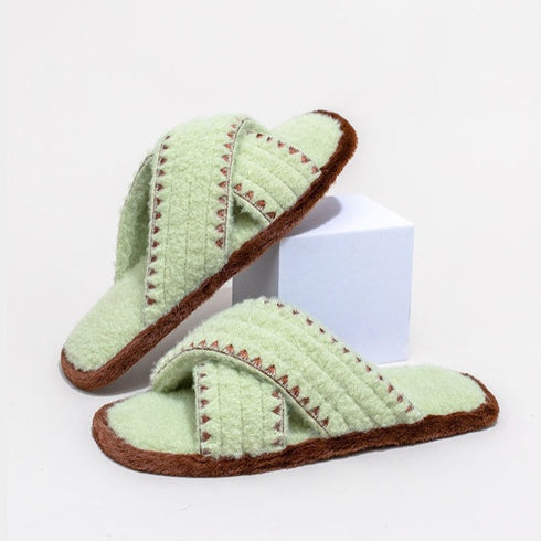 Plush Zigzag Trim Home Slides