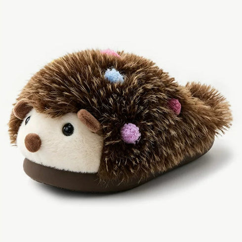 Whimsical Hedgehog Plush House Slippers