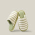 Soft Striped Plush Bedroom Slippers