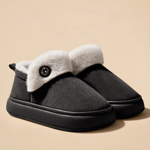 Chunky Sole Furry Bear Boots