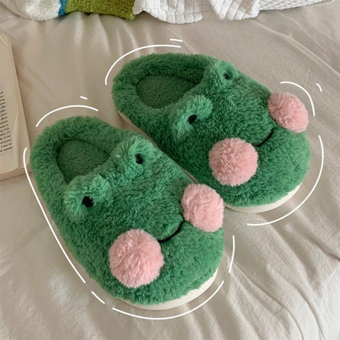 Froggy Pom-Pom Home Slippers