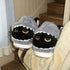 Shark Devouring Cat Plush Slippers