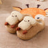 Smiley Toast Plush Fleece Slippers