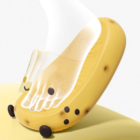 Quirky Potato Character Comfort Slides