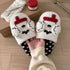 Puppy Face Polka Dot Slippers