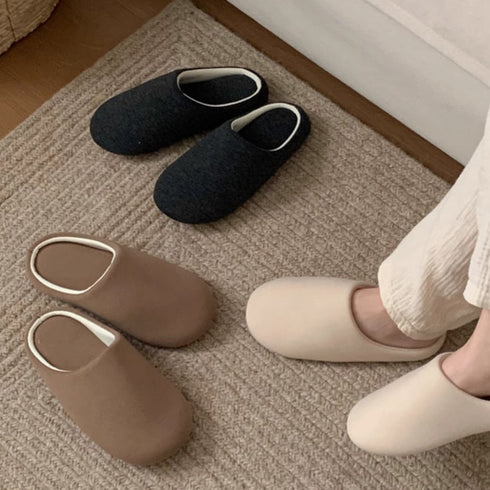 Quiet Minimal Closed-Toe Home Slippers