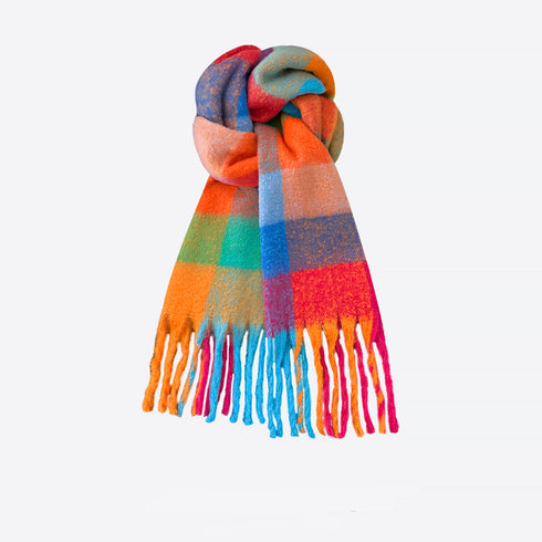 Rainbow Mohair Scarf