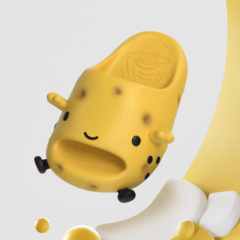 Quirky Potato Character Comfort Slides